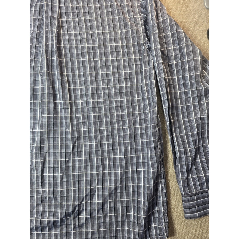 Black Trail Outfitter Men's Medium Gray Plaid Long Sleeve Button Down Shirt - Picture 13 of 13